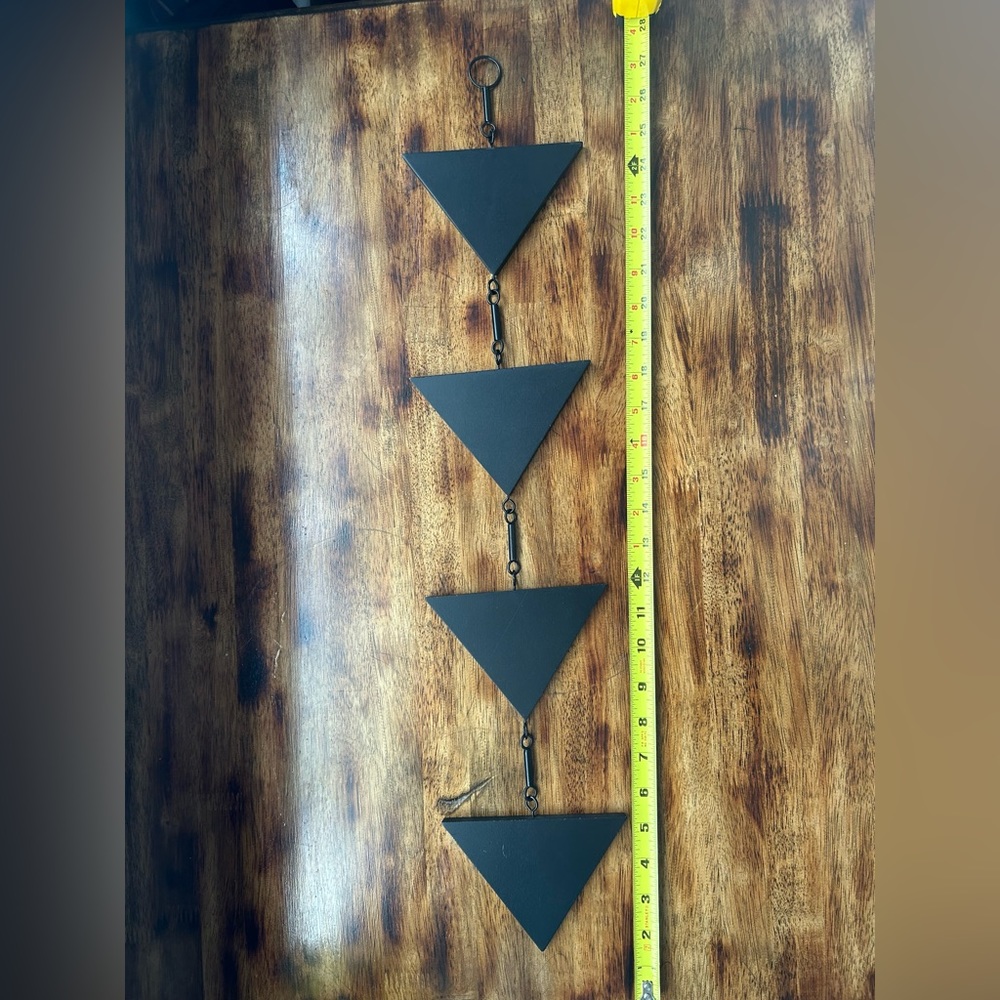 Black boho wall decor simple triangle industrial symmetrical geometric college